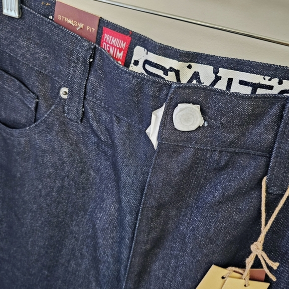 Men's Straight Fit Jeans - Dark Navy - Picture 6 of 9